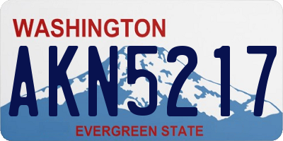 WA license plate AKN5217