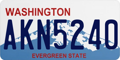WA license plate AKN5240