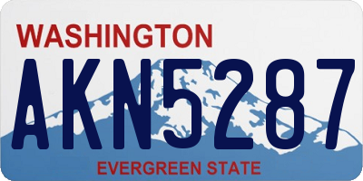 WA license plate AKN5287