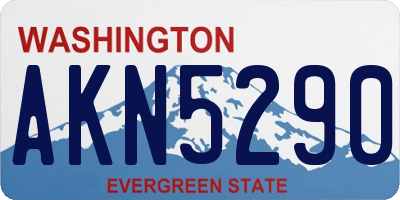 WA license plate AKN5290