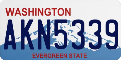 WA license plate AKN5339