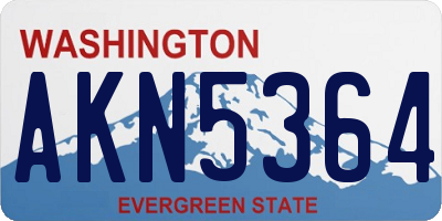 WA license plate AKN5364