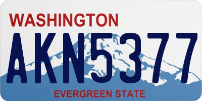 WA license plate AKN5377