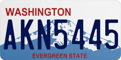 WA license plate AKN5445