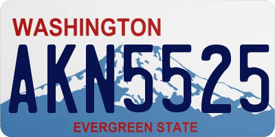 WA license plate AKN5525