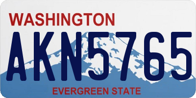 WA license plate AKN5765