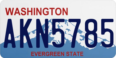WA license plate AKN5785