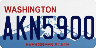 WA license plate AKN5900