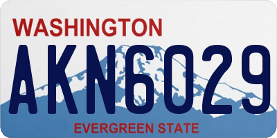 WA license plate AKN6029