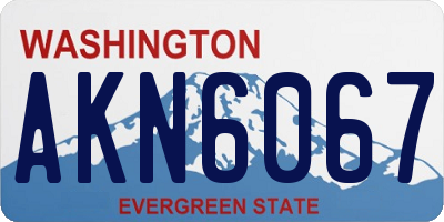 WA license plate AKN6067