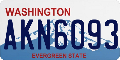 WA license plate AKN6093