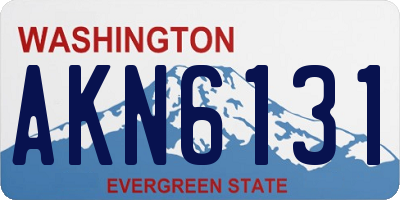 WA license plate AKN6131