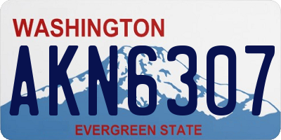 WA license plate AKN6307