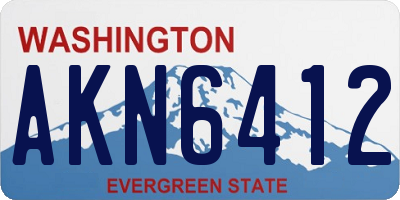 WA license plate AKN6412