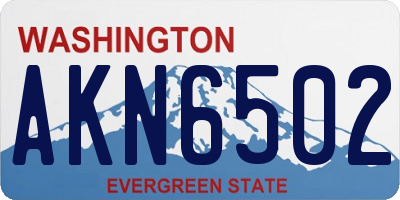 WA license plate AKN6502