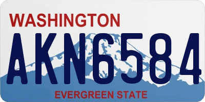 WA license plate AKN6584