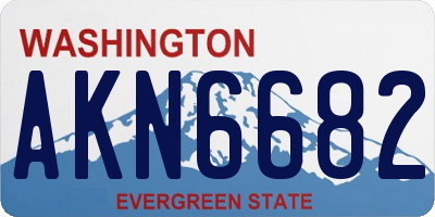 WA license plate AKN6682