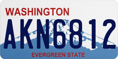 WA license plate AKN6812