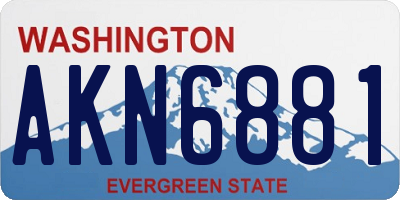 WA license plate AKN6881