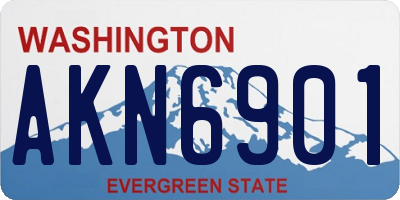 WA license plate AKN6901