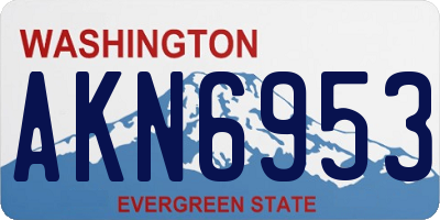 WA license plate AKN6953