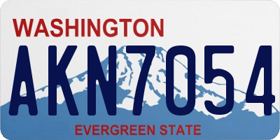 WA license plate AKN7054