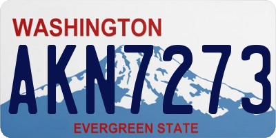 WA license plate AKN7273