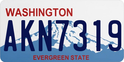 WA license plate AKN7319
