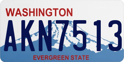 WA license plate AKN7513