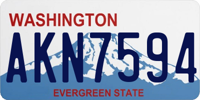 WA license plate AKN7594