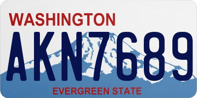 WA license plate AKN7689