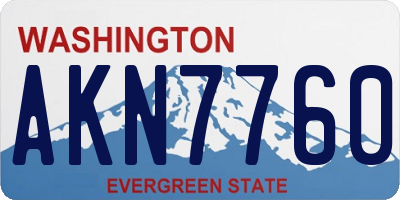 WA license plate AKN7760