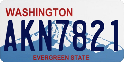 WA license plate AKN7821