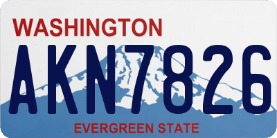 WA license plate AKN7826