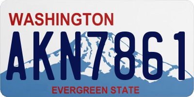 WA license plate AKN7861