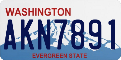 WA license plate AKN7891