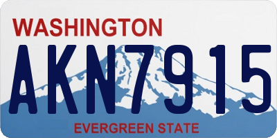 WA license plate AKN7915