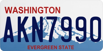 WA license plate AKN7990