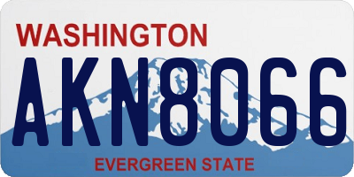 WA license plate AKN8066
