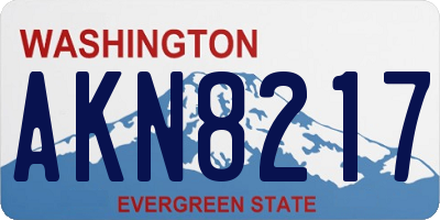 WA license plate AKN8217