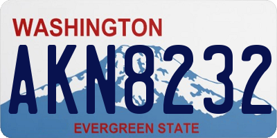 WA license plate AKN8232