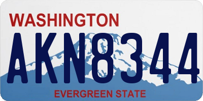 WA license plate AKN8344