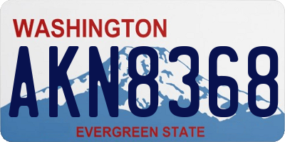 WA license plate AKN8368