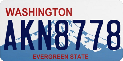 WA license plate AKN8778