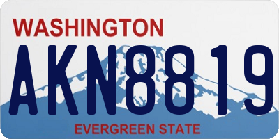 WA license plate AKN8819