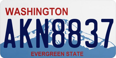 WA license plate AKN8837