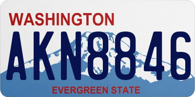 WA license plate AKN8846