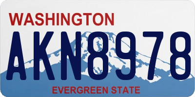 WA license plate AKN8978