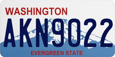 WA license plate AKN9022