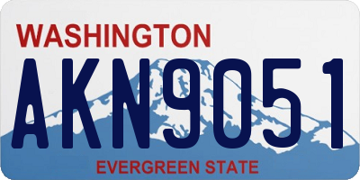 WA license plate AKN9051